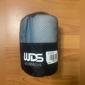 WDS WONDROUS Microfiber Beach Towels Compact Travel 2 Pack Big & Small Blue